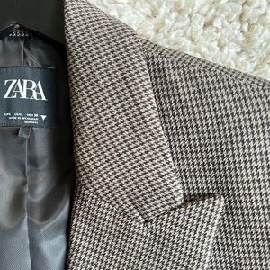 Zara Oversized Houndstooth Blazer
